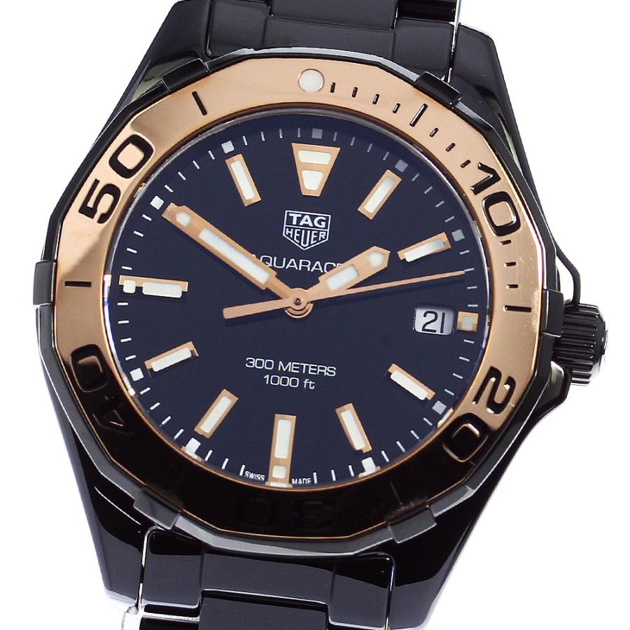 TAG HEUER（タグ・ホイヤー） TAG HEUER WAY1355 アクアレーサー デイト クォーツ レディース 極美品 箱・保証書付き ...