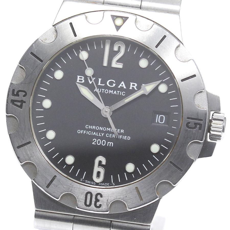 ブルガリ ディアゴノ スクーバ　 SD38S 自動巻 保証書付 BVLGARI ブルガリ SD38S ディアゴノ スクーバ デイト 自動巻き