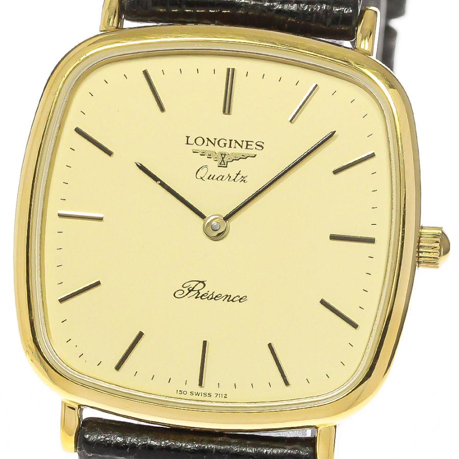 LONGINES ロンジン プレサンス スクエア メンズ 腕時計 クォーツ