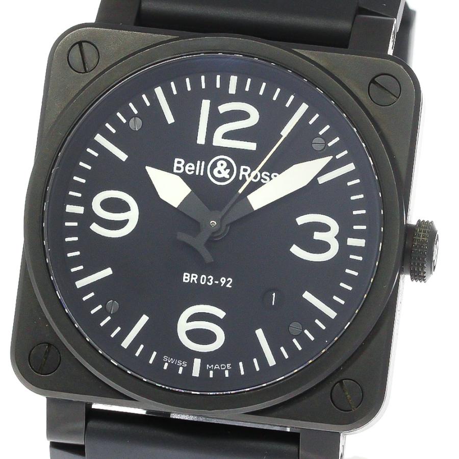 ベル&ロス Bell＆Ross BR03-92BC セラミック 自動巻き メンズ 良品