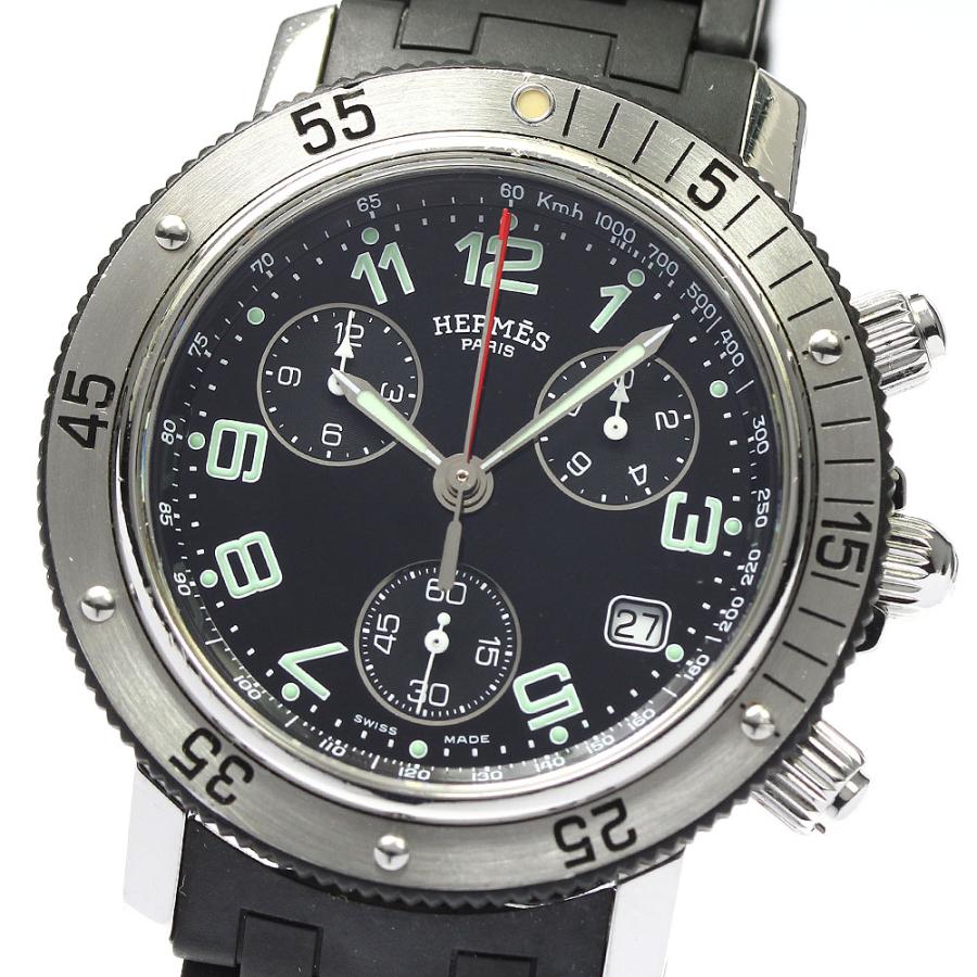 エルメス クリッパーダイバー クロノグラフ メンズ 黒 CL2.915 HERMES】エルメス『クリッパー ダイバー クロノ』CL2.915 メンズ