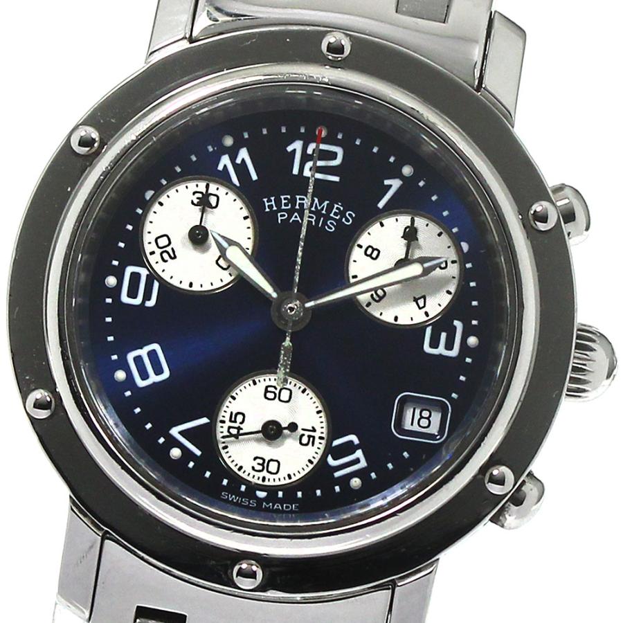 エルメス HERMES CL1.310 クリッパークロノ デイト クォーツ 
