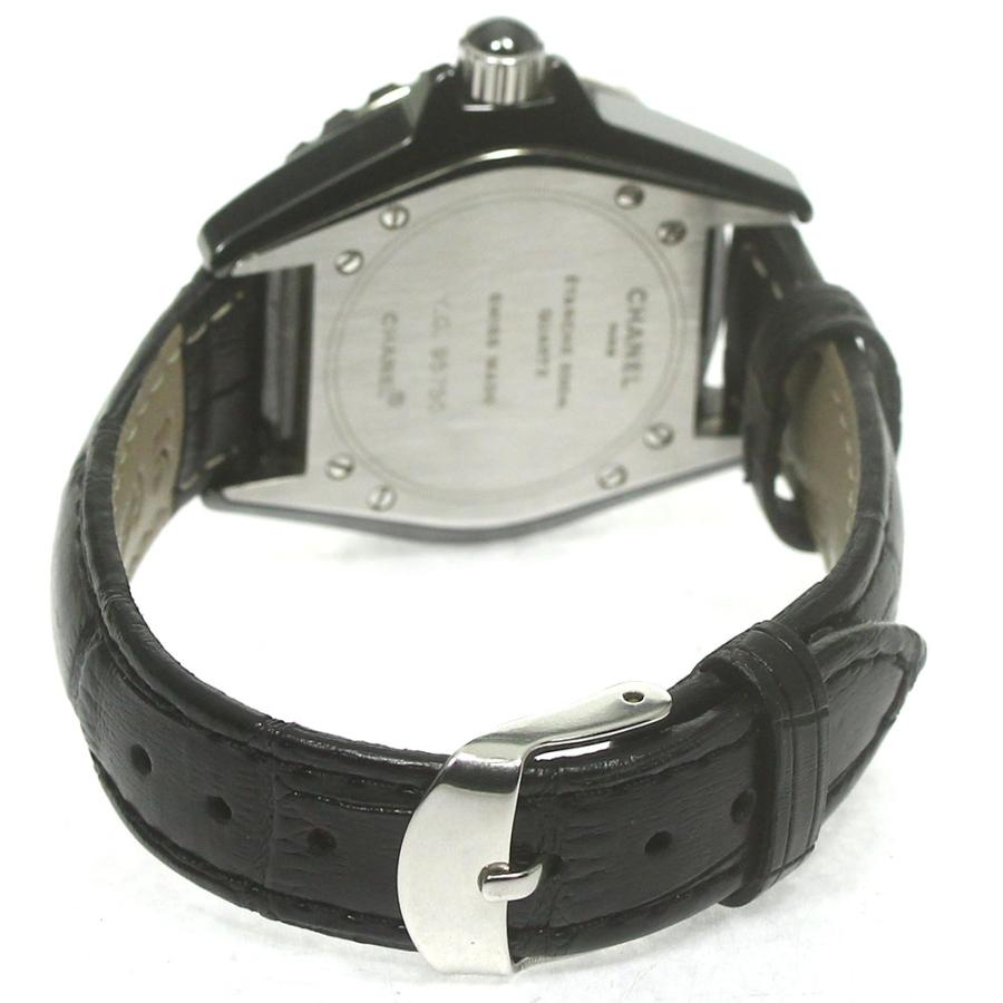 シャネル CHANEL H0680 J12 黒セラミック クォーツ レディース 良品  