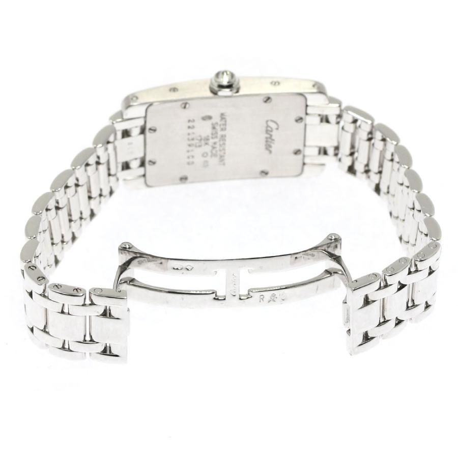 カルティエ CARTIER W2601956 タンクアメリカン SM K18WG アフターダイヤベゼル クォーツ レディース 箱付き_791191 Cartier（カルティエ） CARTIER W2601956 タンクアメリカン SM K18WG