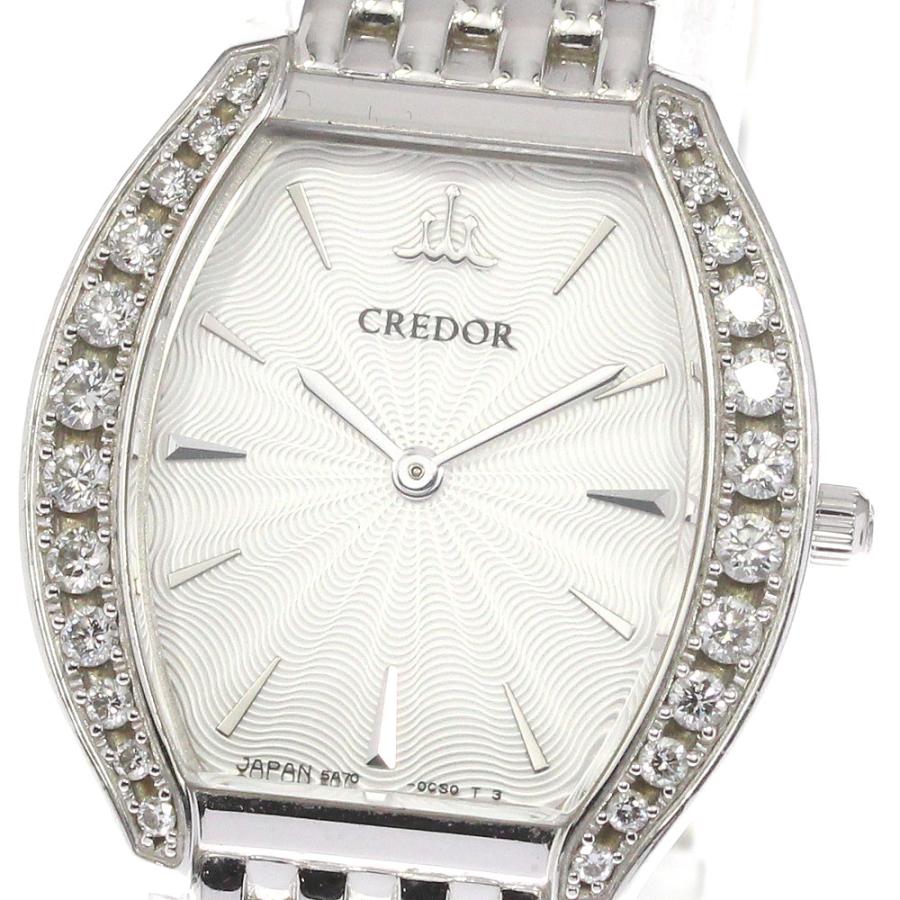 SEIKO（セイコー） SEIKO GTWE889/5A70-0BM0 クレドール ジュリ K18WG サイドダイヤ クォーツ レディース ...
