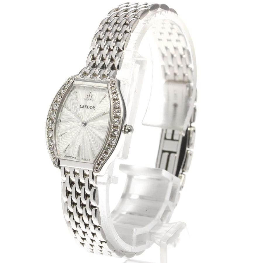 SEIKO（セイコー） SEIKO GTWE889/5A70-0BM0 クレドール ジュリ K18WG サイドダイヤ クォーツ レディース ...