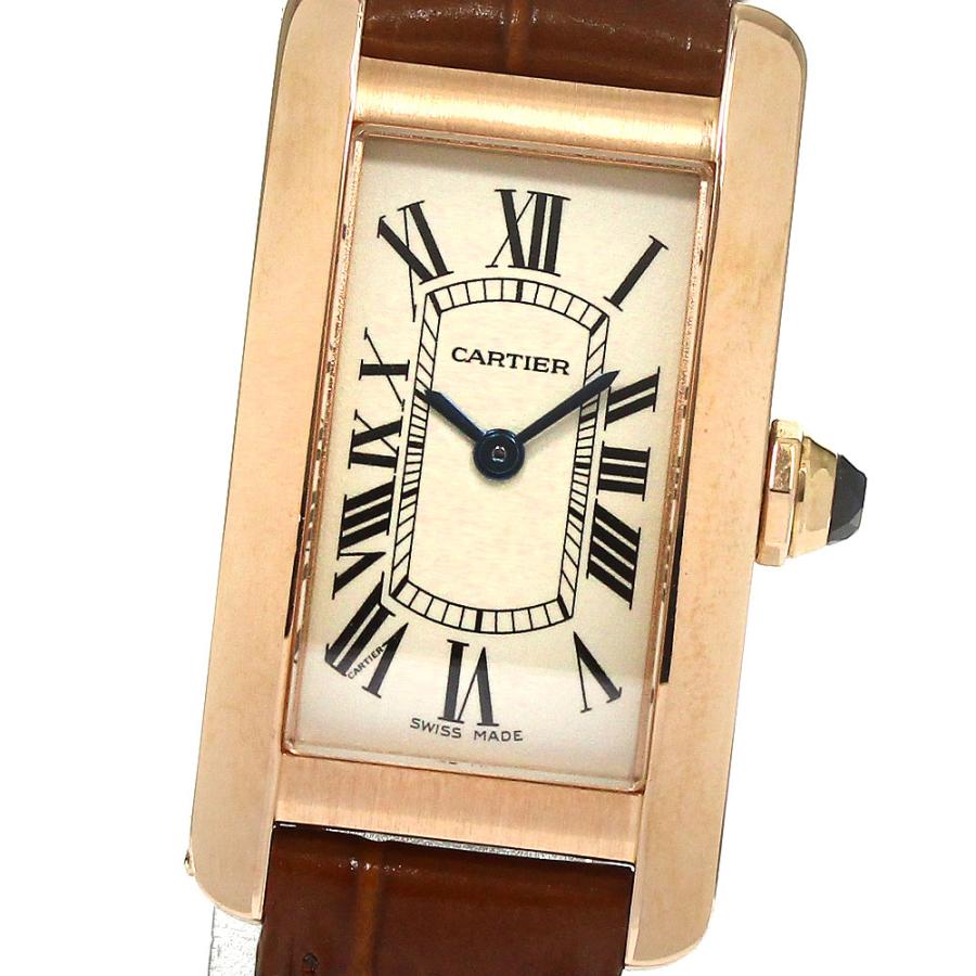 カルティエ CARTIER W2607456 タンクアメリカンSM K18PG クォーツ 