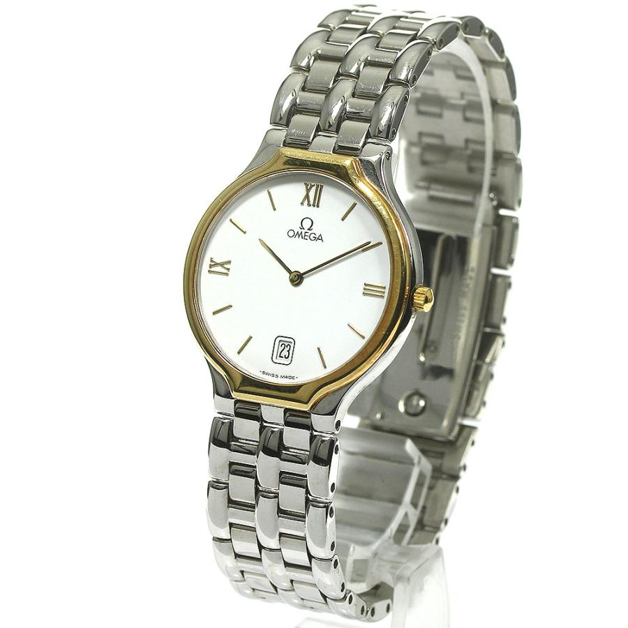 オメガ デビル シンボル YGベゼル ホワイト文字盤 クォーツ 中古品 オメガ デビル シンボル YGベゼル ホワイト文字盤 クォーツ 中古