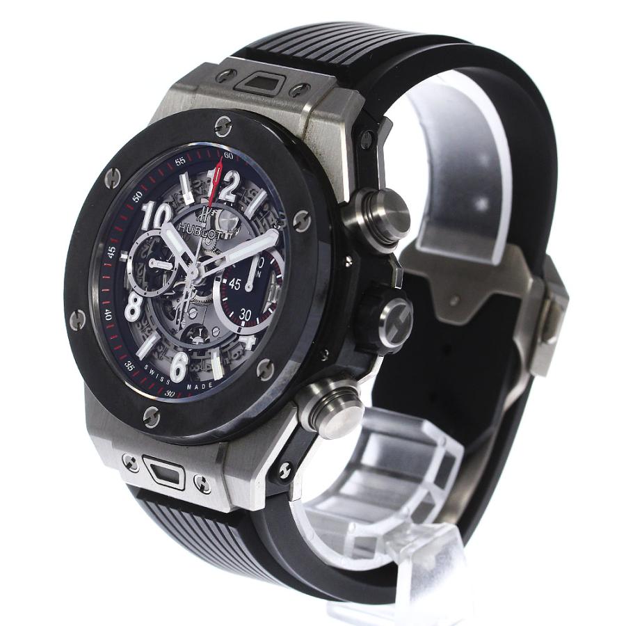 HUBLOT（ウブロ） HUBLOT 411.NM.1170.RX ビッグバン ウニコ チタニウム セラミック 自動巻き メンズ 美品 箱付き ...