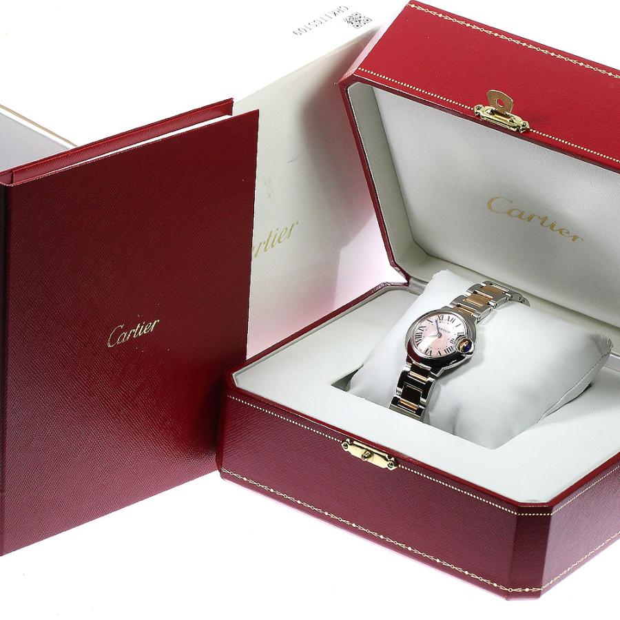 カルティエ CARTIER W2BB0009 バロンブルー SM K18PGコンビ クォーツ レディース 良品 箱・保証書付き_795116 Cartier（カルティエ） CARTIER W2BB0009 バロンブルー SM K18PGコンビ