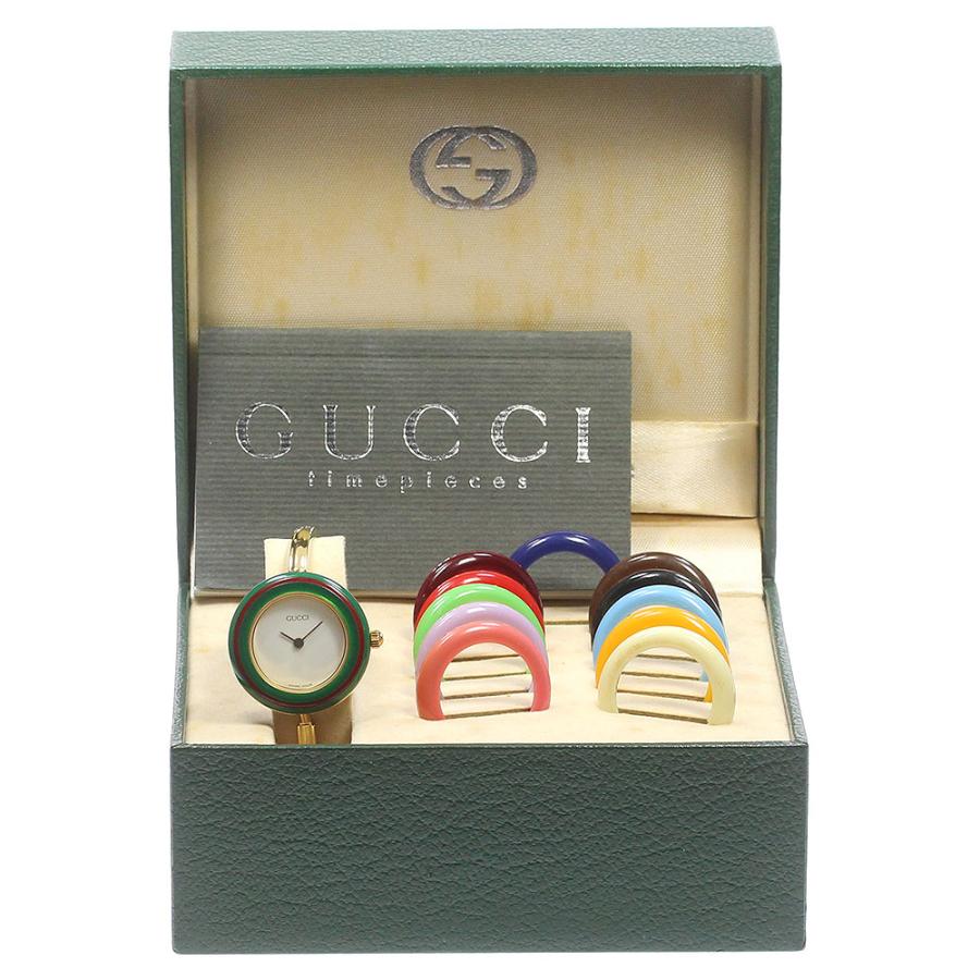 GUCCI グッチ 11/12.2 チェンジベゼル クォーツ レディース 内箱