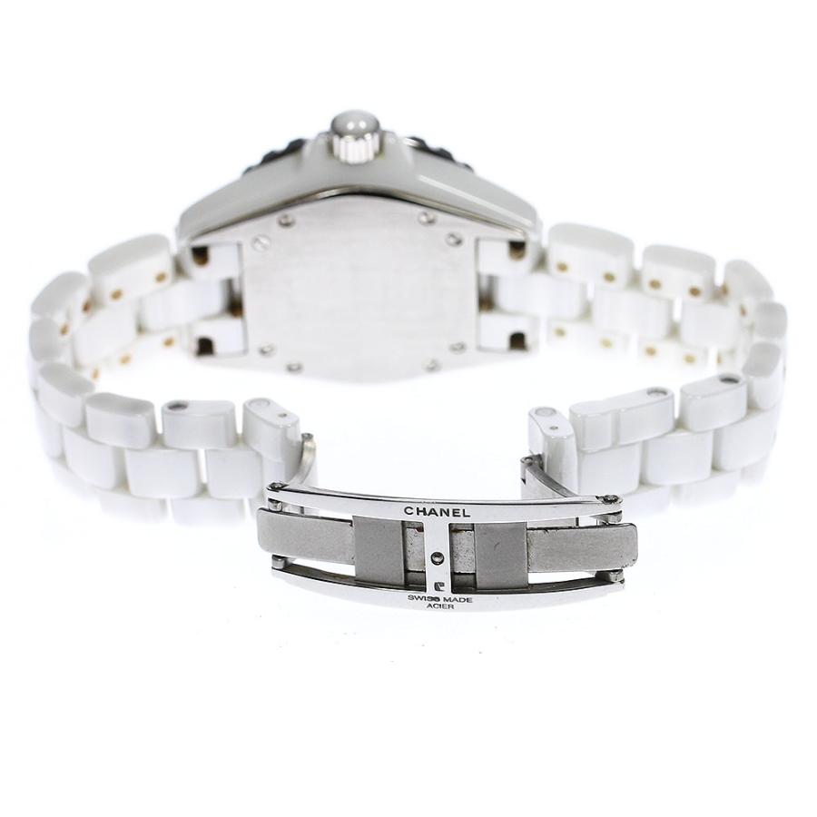 シャネル CHANEL H0968 J12 33ｍｍ 白セラミック デイト クォーツ レディース 保証書付き_790865 CHANEL シャネル J12 33MM H0968 白セラミック デイト クォーツ