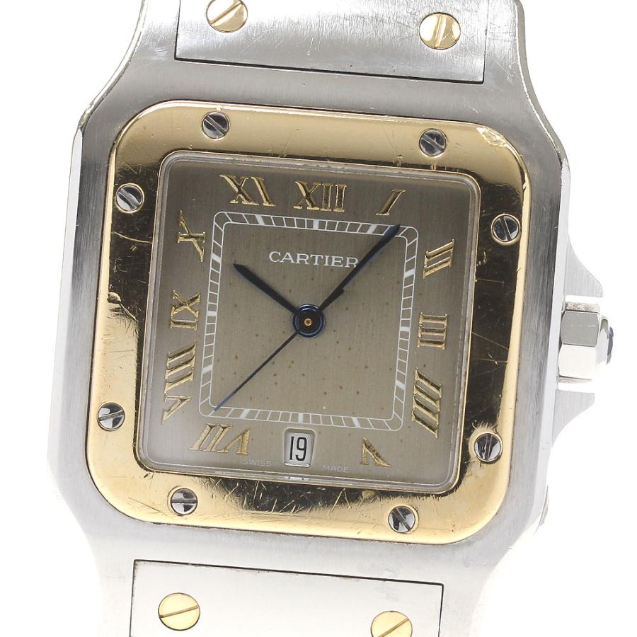 ベルトジャンク カルティエ CARTIER W20030C4 サントスガルべ LM YGコンビ デイト クォーツ メンズ _823924【ev15】 Cartier（カルティエ） ベルトジャンク CARTIER W20030C4 サントスガル