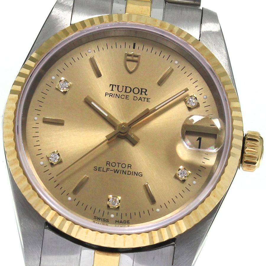 TUDOR チュードル 72033 プリンスデイト YGコンビ 5Pダイヤ cal.2824-2  