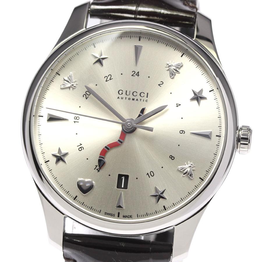 GUCCI グッチ 126.3/YA126332 Gタイムレス GMT 自動巻き メンズ 良品