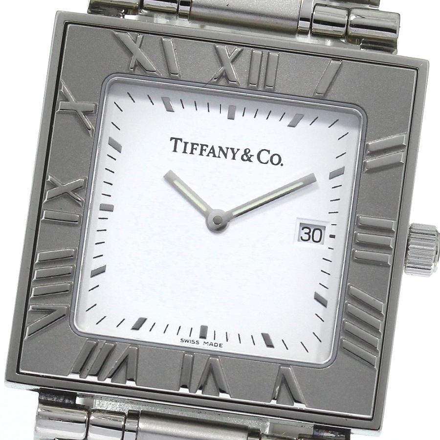 TIFFANY&Co. ティファニー アトラス スクエア デイト クォーツ メンズ _801172 : CLOSER Yahoo!ショップ ...