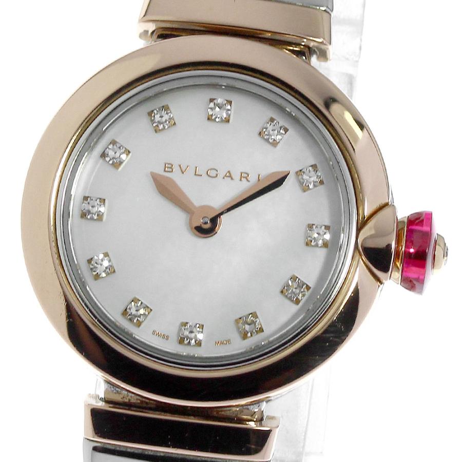 ブルガリ BVLGARI LUSP23G/103048 ピッコラ ルチェア K18PG 12Pダイヤ クォーツ レディース 箱・保証書付き_801269 BVLGARI（ブルガリ） BVLGARI LUSP23G/103048 ピッコラ ルチェア K18PG