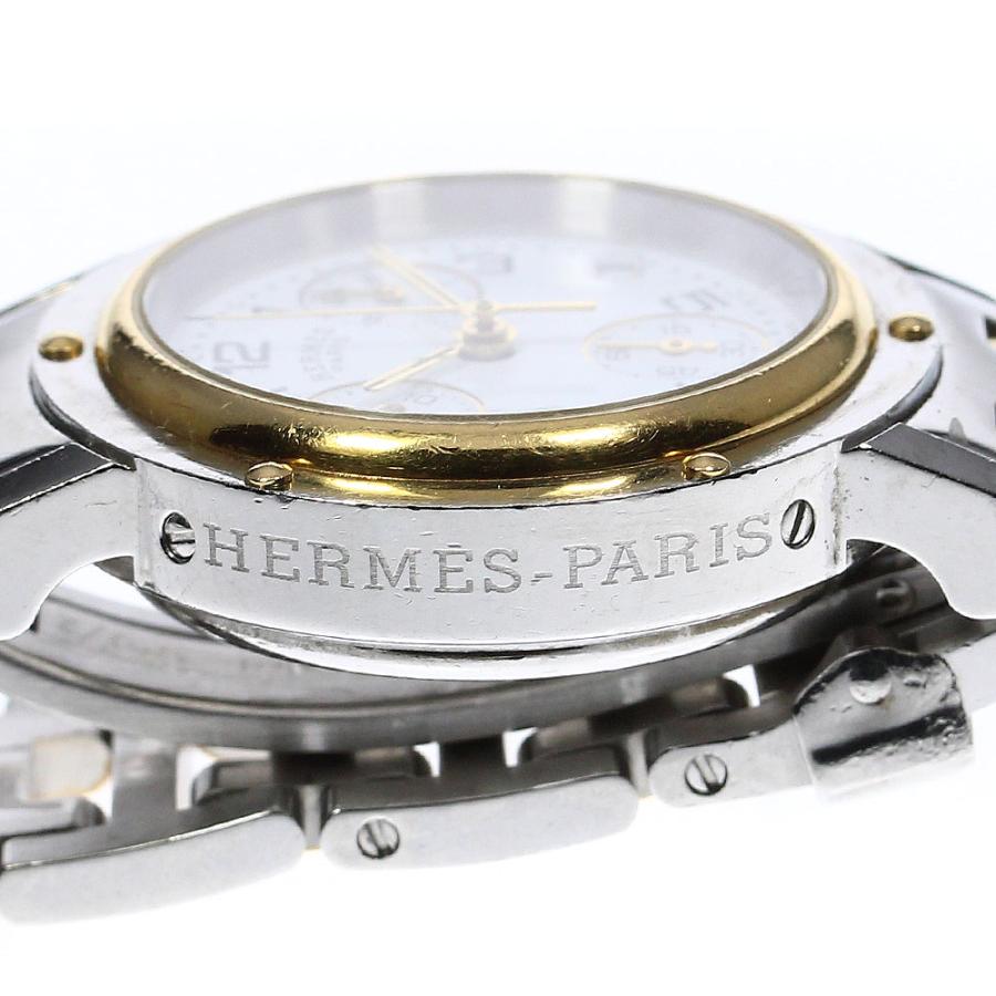 エルメス HERMES CL1.320 クリッパークロノ デイト クォーツ レディース 内箱・保証書付き_952476 HERMES - エルメス HERMES CL1.320 クリッパークロノ デイト クォーツ