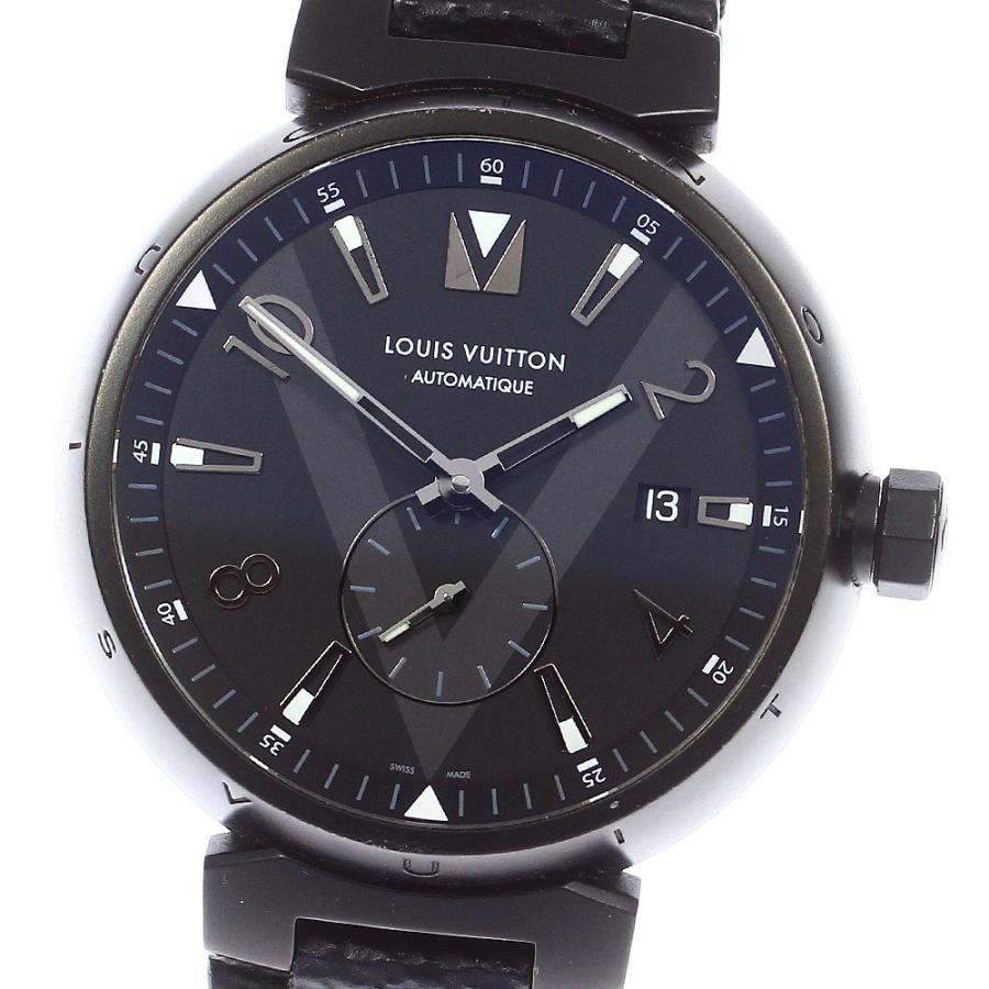 ルイヴィトン　タンブール　オールブラック　デイト　メンズ Q1D22 美品 LOUIS VUITTON ルイ・ヴィトン Q1D22 タンブール オールブラック