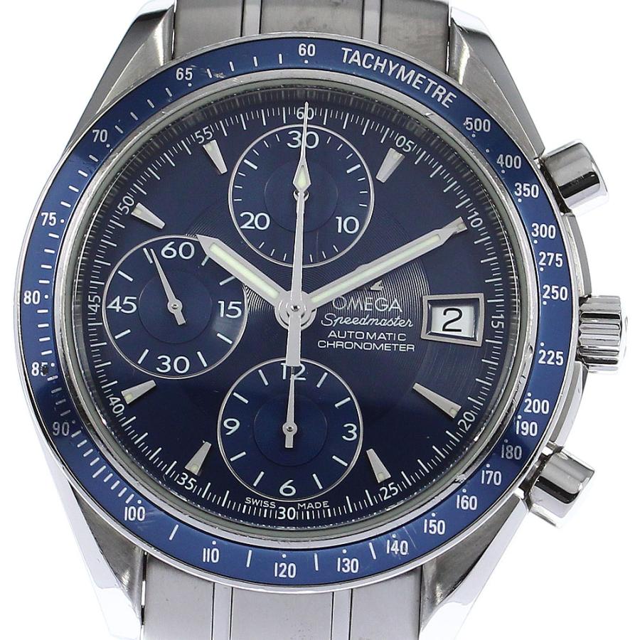 OMEGA オメガ ウォッチ スピードマスター デイト クロノ 時計 3212.80 腕時計_x000D_
 ステンレス ブルー 自動巻き ブルー文字盤 メンズ【中古】436 OMEGA（オメガ） OMEGA 3212.80 スピードマスター クロノグラフ デイト