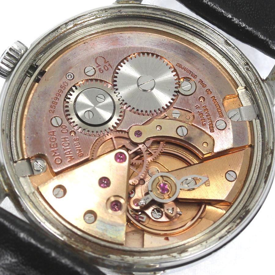 美品 OMEGA Geneve ジュネーブ 135.011 Cal.601 オメガ ジュネーブ ラウンドケース ホワイトアラビア 手巻き