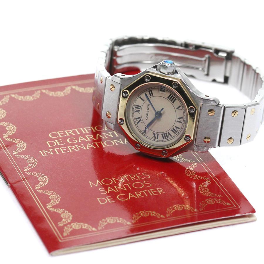 カルティエ CARTIER W2001683 サントスオクタゴンSM デイト クォーツ レディース 保証書付き_899485 Cartier - カルティエ CARTIER W2001683 サントスオクタゴンSM デイト