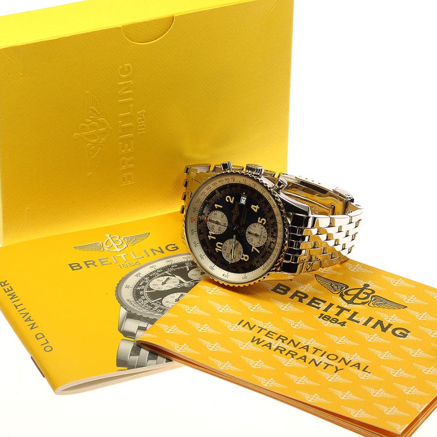 ブライトリング（BREITLING） BREITLING D13022 オールドナビタイマー クロノグラフ デイト 自動巻き メンズ 保証書 ...