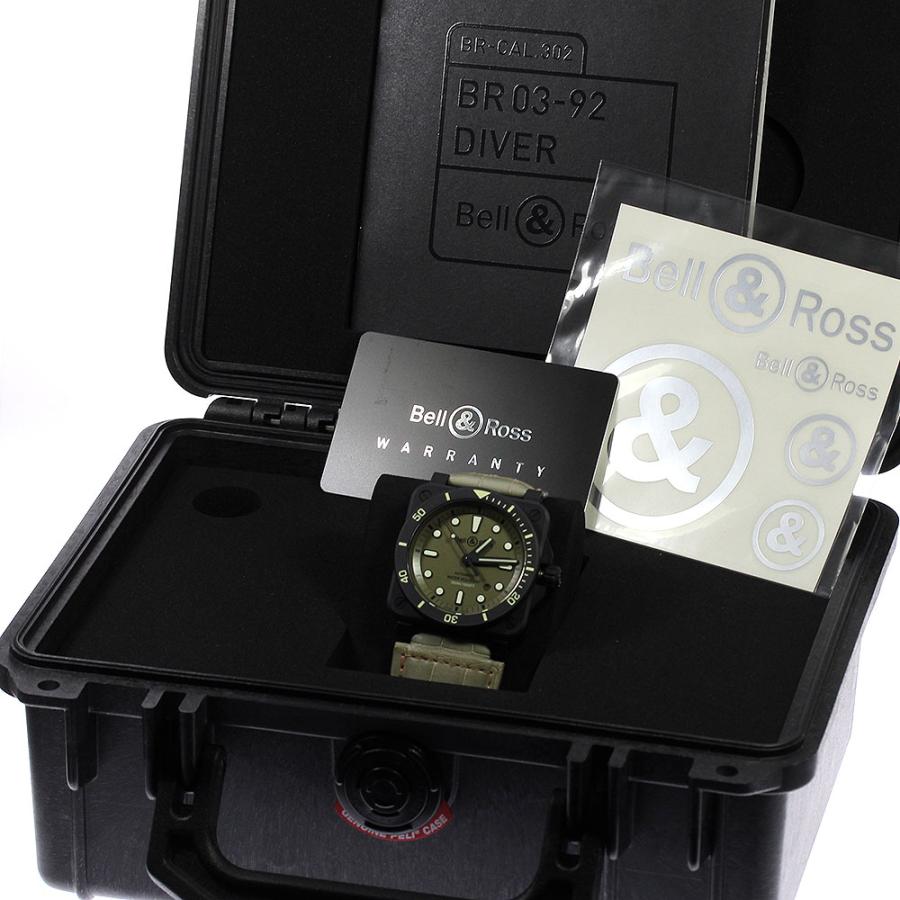 ベル&ロス Bell＆Ross BR03-92 デイト 自動巻き メンズ 極美品 内箱 