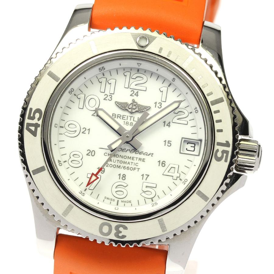 ブライトリング（BREITLING） BREITLING A17312 スーパーオーシャンII 36 デイト 自動巻き レディース 良品 箱 ...
