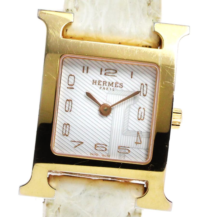 エルメス HERMES Hウォッチ クォーツ レディース良品保証書付き_880848