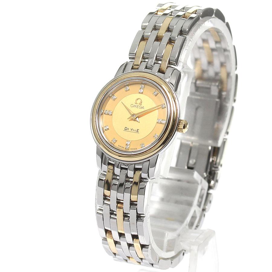 美品 不動品 OMEGA オメガ レディース 腕時計 クォーツ デ・ビル OMEGA（オメガ） デビル 16Pダイヤ クォーツ レディース 良品 _807619