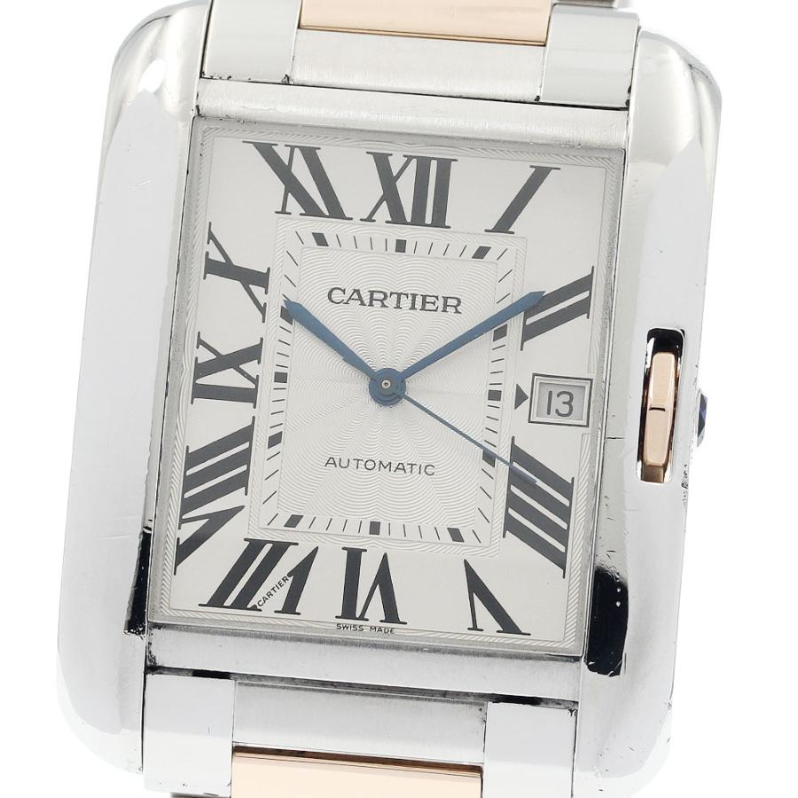 カルティエ CARTIER W5310006 タンクアングレースXL デイト コンビ 自動巻き メンズ _808724 Cartier（カルティエ） CARTIER W5310006 タンクアングレースXL デイト