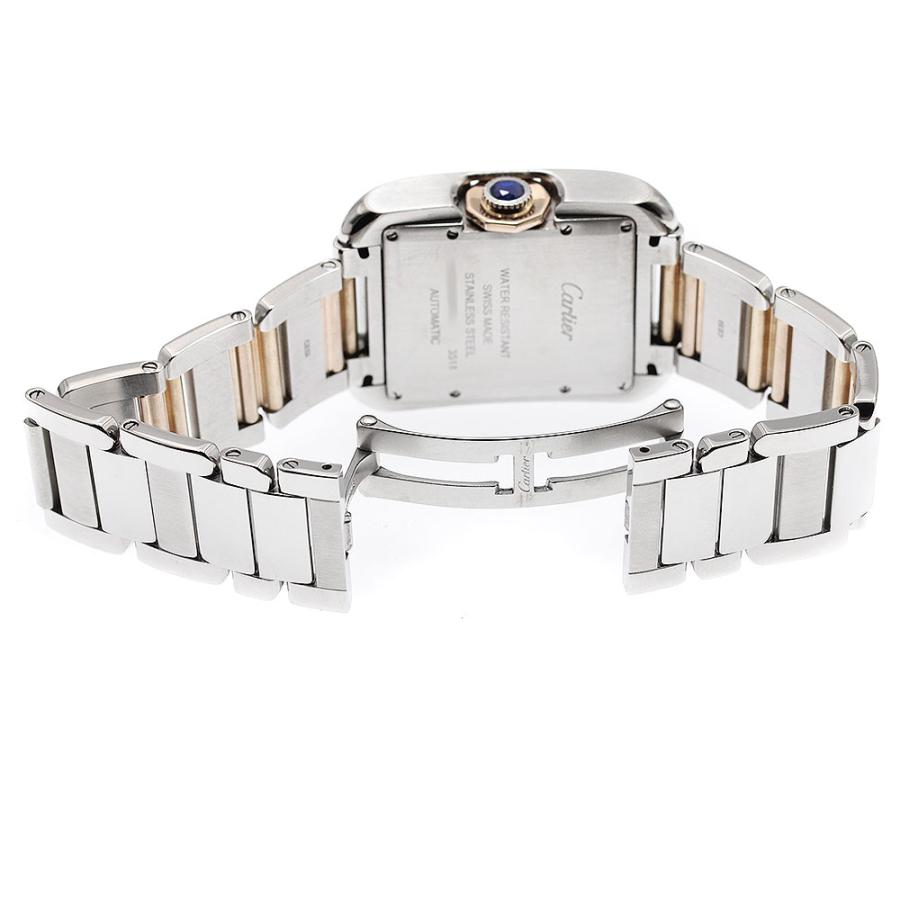 カルティエ CARTIER W5310007 タンクアングレーズLM PGコンビ デイト 自動巻き ボーイズ 良品 _816724 Cartier（カルティエ） CARTIER W5310007 タンクアングレーズLM PG