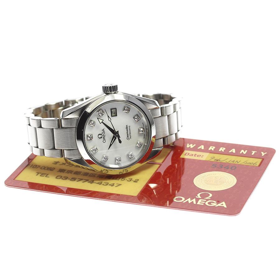 オメガ OMEGA 2563.75 シーマスター アクアテラ 11Pダイヤ 自動巻き レディース 良品 保証書付き_810790 OMEGA（オメガ） OMEGA 2563.75 シーマスター アクアテラ 11Pダイヤ