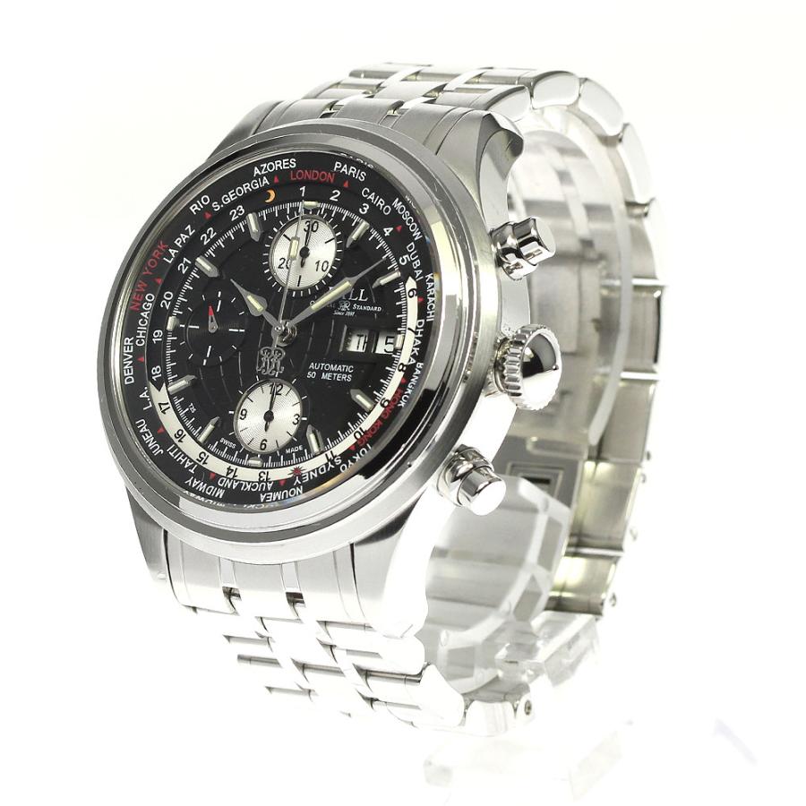 ボールウォッチ BALLWATCH CM2052D トレインマスター ワールドタイム クロノグラフ デイデイト 自動巻き メンズ _962375 ボールウォッチ BALLWATCH CM2052D-SJ-BK トレインマスター ワールド
