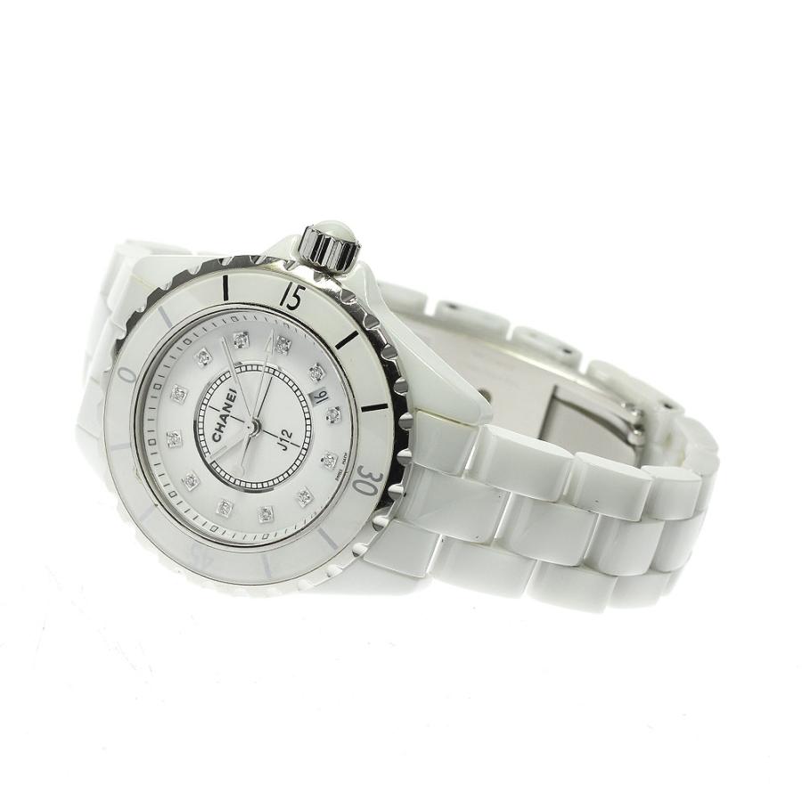 シャネル CHANEL H1628 J12 白セラミック 12Pダイヤ クォーツ レディース _938318 CHANEL（シャネル） CHANEL H1628 J12 白セラミック 12Pダイヤ