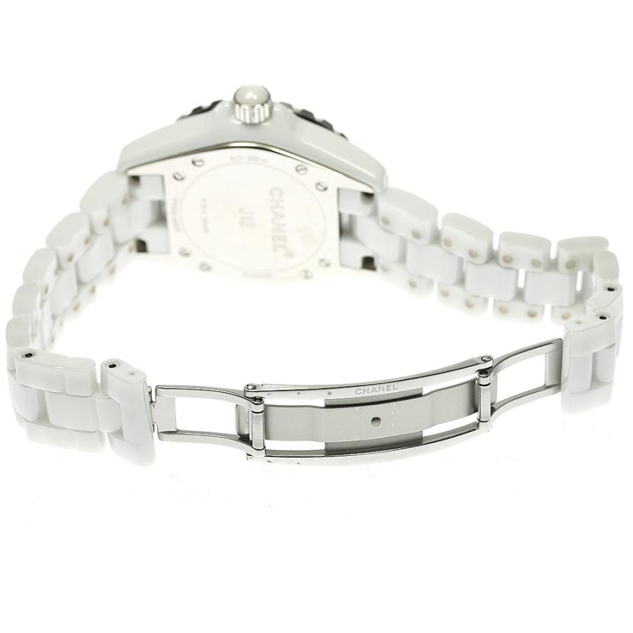 CHANEL シャネル H1628 J12 白セラミック 12Pダイヤ クォーツ