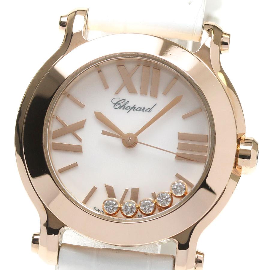 ショパール Chopard 4189 ハッピースポーツ K18PG クォーツ レディース 良品 _813078 Chopard（ショパール） Chopard 4189 ハッピースポーツ K18PG クォーツ