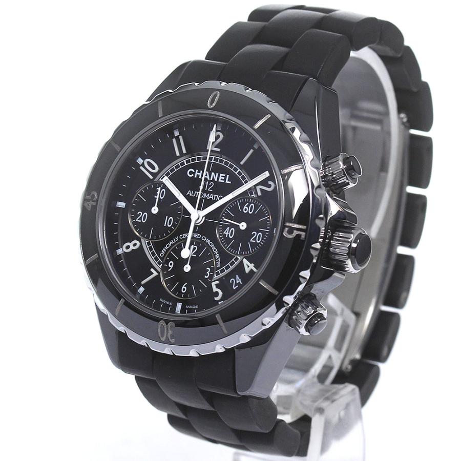 CHANEL シャネル H0939 J12 黒セラミック クロノグラフ 自動巻き