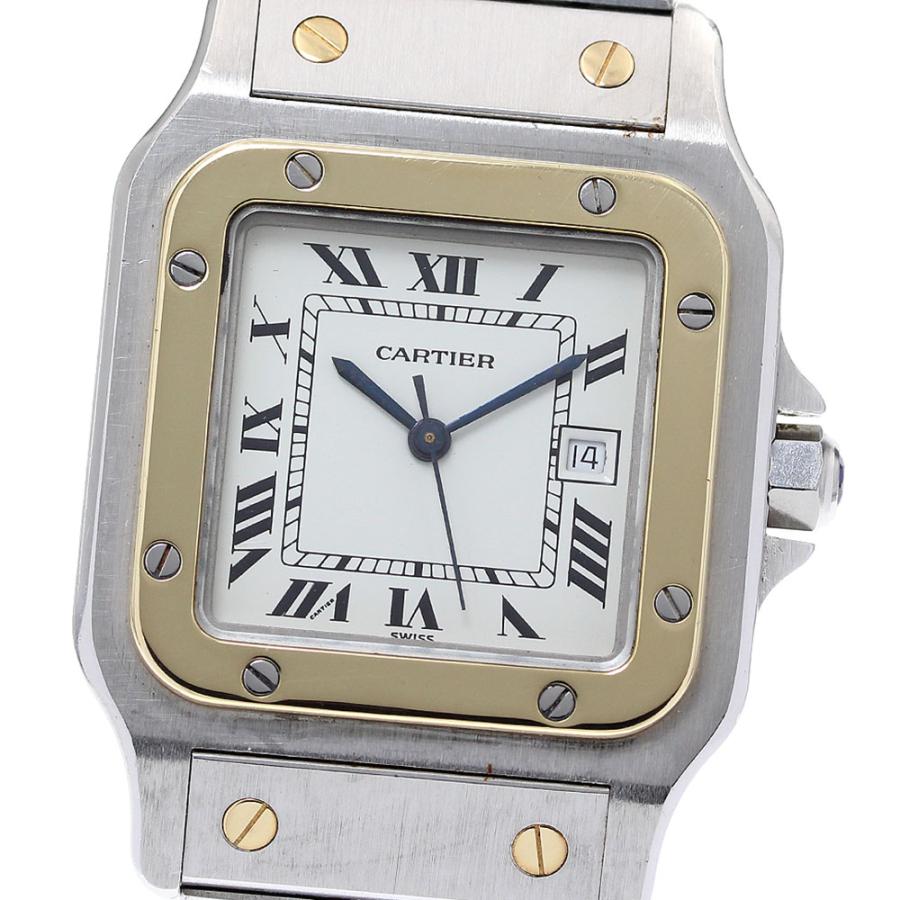 ジャンク カルティエ CARTIER 81036283 サントスガルべ LM YGコンビ デイト 自動巻き メンズ _747029 Cartier（カルティエ） CARTIER 81036283 サントスガルベLM YGコンビ