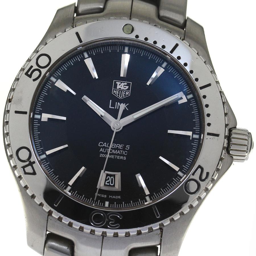 TAG HEUER タグホイヤー WJ201A リンク キャリバー5 デイト 自動巻き メンズ _815865 : CLOSER Yahoo ...