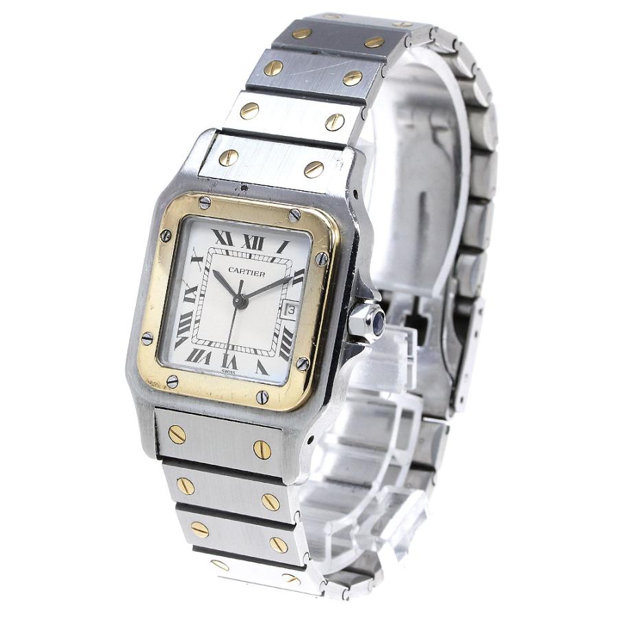 訳あり カルティエ CARTIER サントスガルベLM YGコンビ 自動巻き メンズ _848757 Cartier（カルティエ） サントスガルベLM YGコンビ 自動巻き メンズ