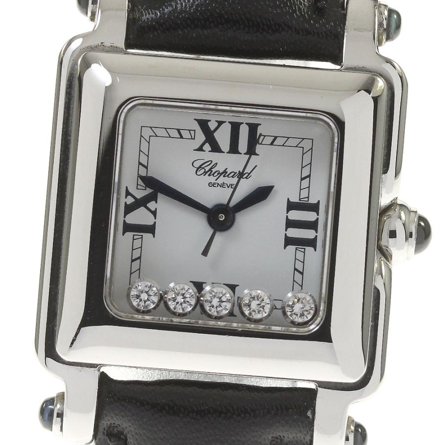 T157 ショパール ハッピースポーツ 5Pダイヤ 8892 クオーツ 箱付き