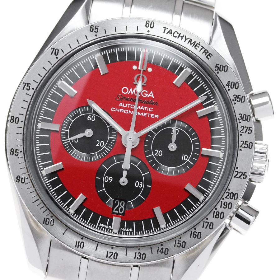 OMEGA オメガ スピードマスター レーシング シューマッハ・ザ・レジェンド 3506.61.00 腕時計_x000D_
 ステンレススチール レッド文字盤 自動巻き メンズ【中古】472 OMEGA（オメガ） OMEGA 3506.61 スピードマスター シューマッハ