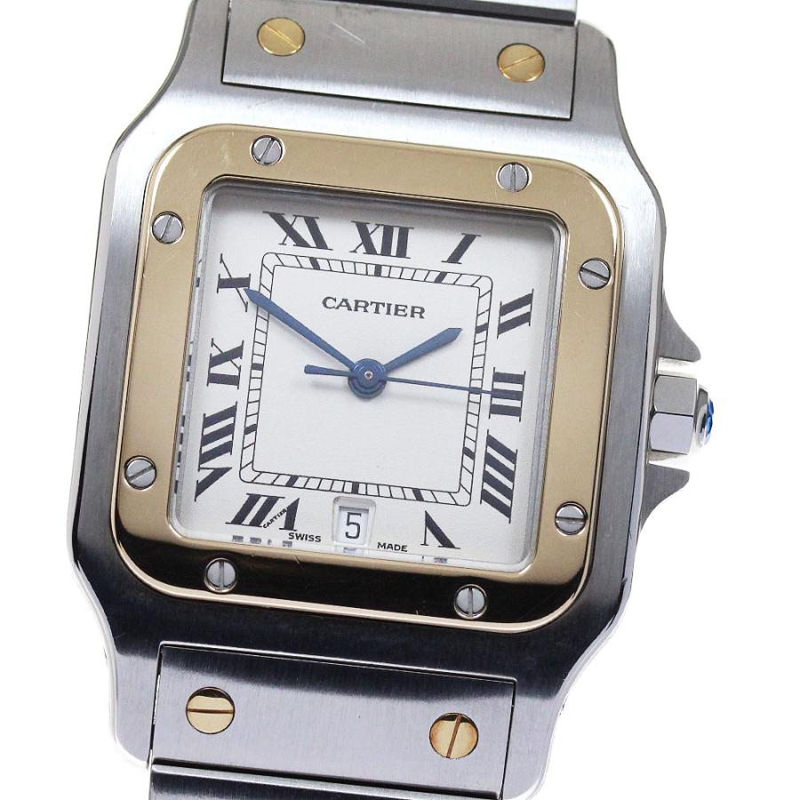 カルティエ CARTIER W20011C4 サントスガルベ LM YGコンビ クォーツ メンズ _821558 Cartier（カルティエ） CARTIER W20011C4 サントスガルベ LM YGコンビ
