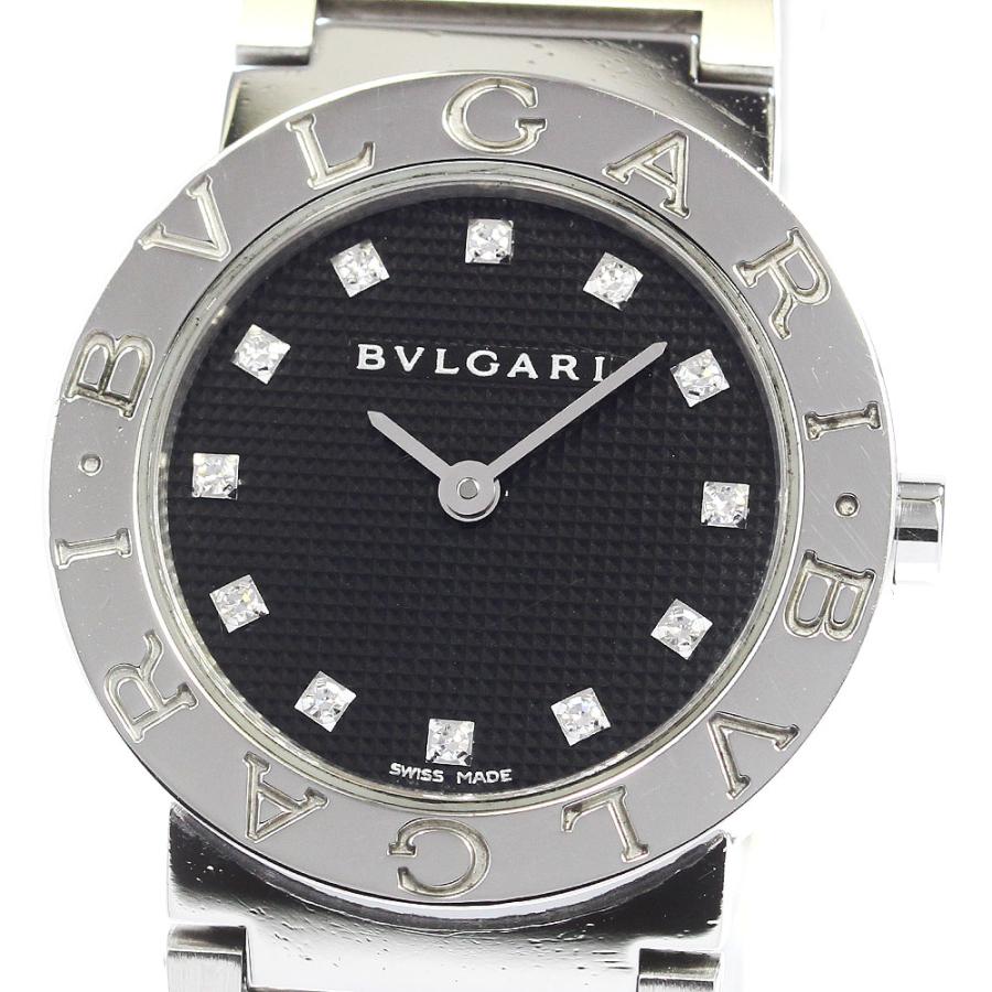 美品　BVLGARI BB26SS ダイヤ12P ブラック　レディース　付属品有 BVLGARI（ブルガリ） BVLGARI BB26SS ブルガリブルガリ 12Pダイヤ