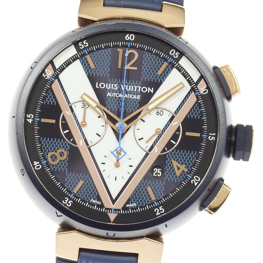 LOUIS VUITTON ルイヴィトン タンブールPM アズール 28mm QA007Z 日本限定【正規店購入/磨き済/電池交換済み】【中古】腕時計 レディース /40162 LOUIS VUITTON（ルイ・ヴィトン） タンブールPM アズール 28mm QA007Z