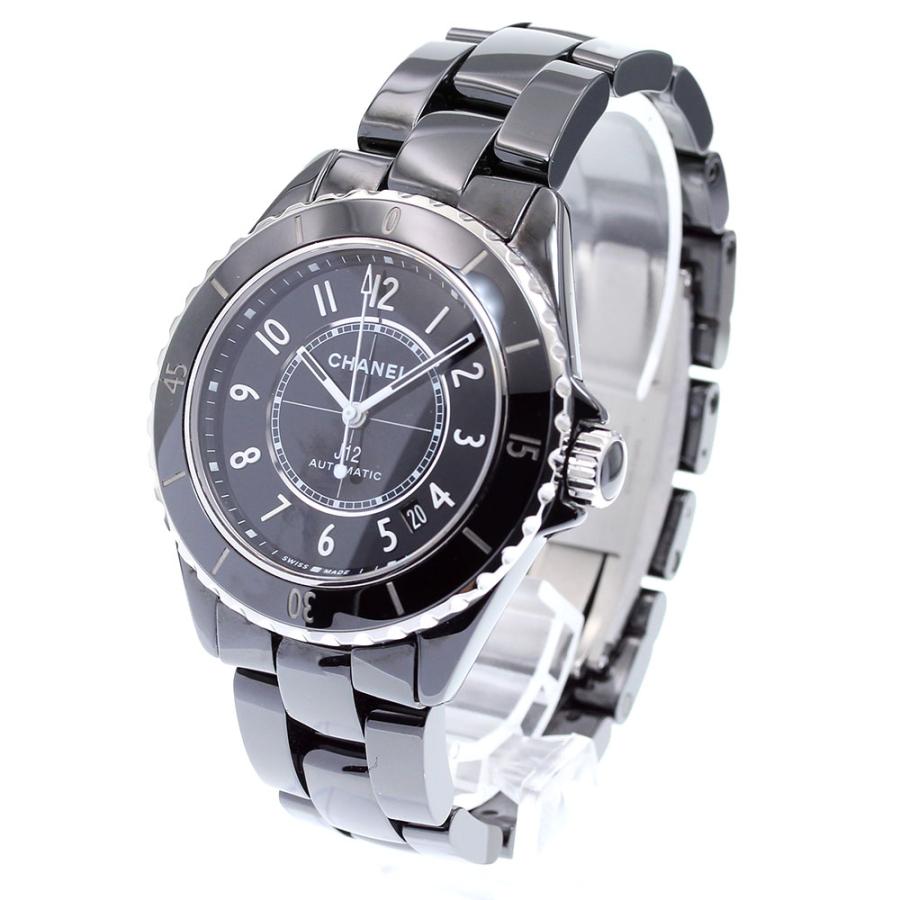 CHANEL シャネル H5697 J12 黒セラミック デイト 自動巻き メンズ 良品  