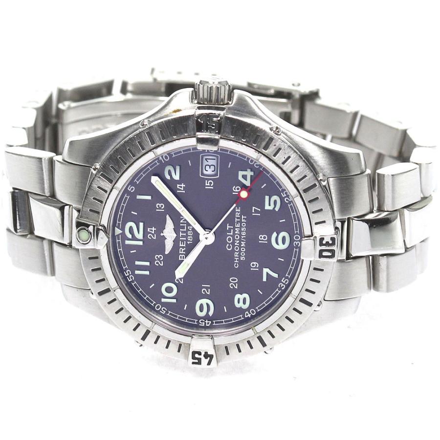 美品★ブライトリング コルト A74350 グレー文字盤 稼働 1コマ有 ブライトリング（BREITLING） ジャンク BREITLING A74350 コルト