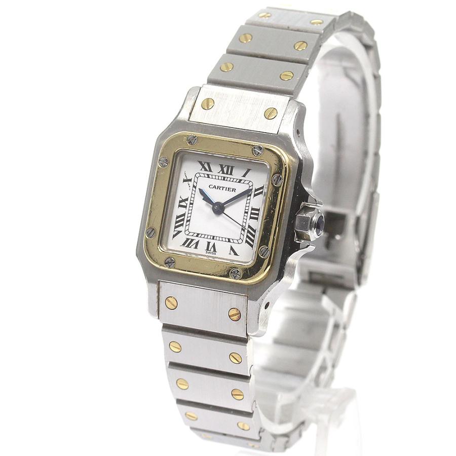 カルティエCARTIER サントスガルべSM YGコンビ自動巻き Cartier（カルティエ） サントスガルベSM YGコンビ 自動巻き